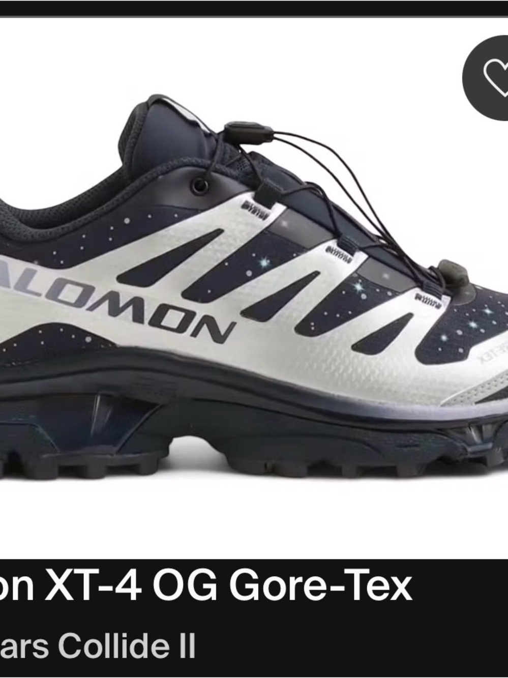 SALOMON × atmos XT-4 OG GORE-TEX Carbon Silver Cosmic Sky Trail Sneaker NWOT - Picture 4 of 10